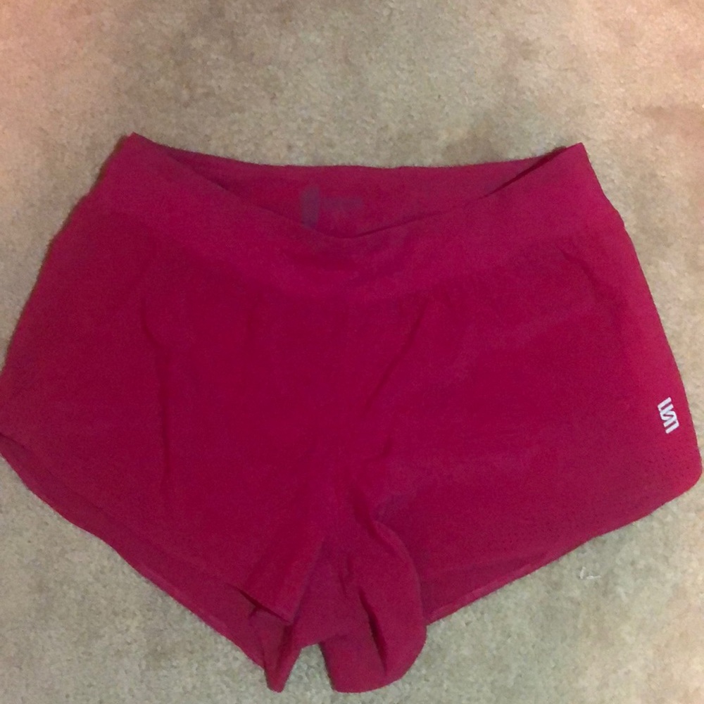 Hot pink running shorts